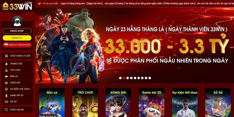 Giới thiệu 33Win và các siêu phẩm trong hệ thống